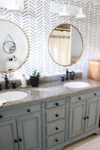 wall stencils bathroom DIY tribal