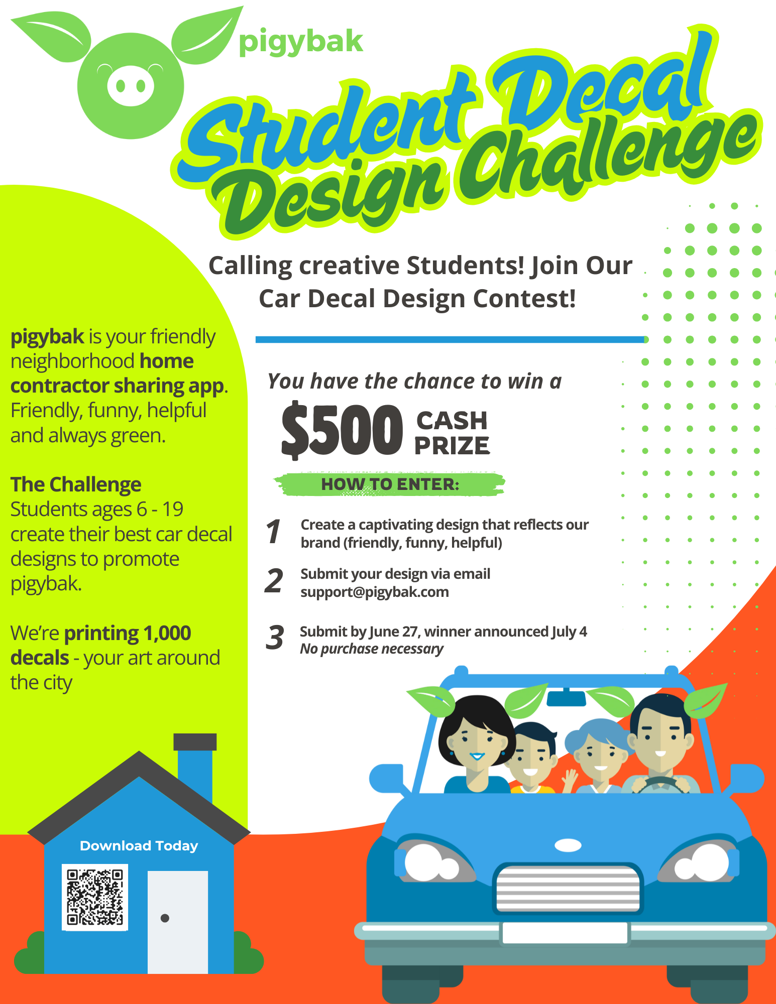 pigybak car decal design challenge