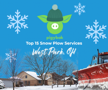 West Park Cleveland winter street after plowing, representing local snow removal services.