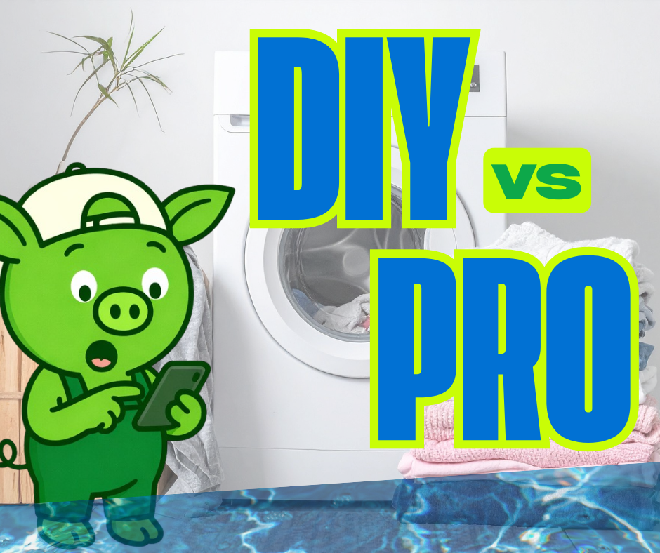 Homeowner painting wall on one side and licensed contractor reviewing renovation plans on the other, illustrating DIY vs professional home renovation.