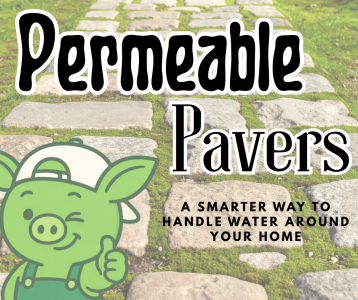 Permeable paver pathway showing water‑friendly surface design to support better drainage around residential landscapes