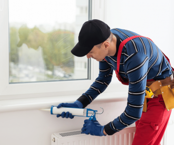 Caulk windows to prevent air escape